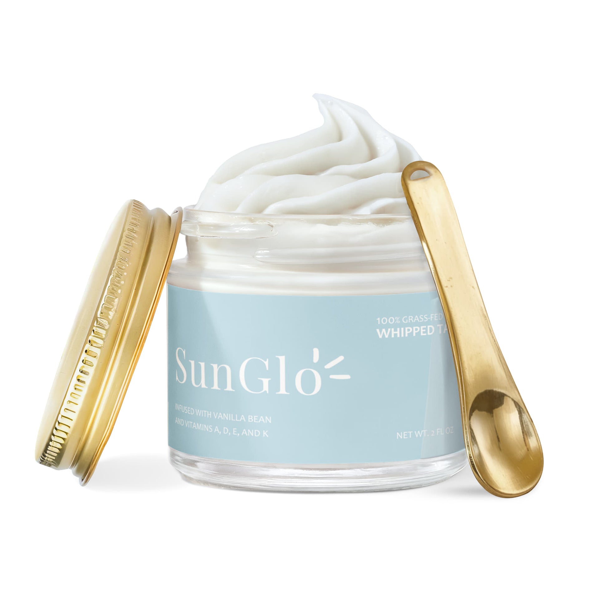 Sun Glo Whipped Grass-Fed Tallow Balm with Vanilla Bean